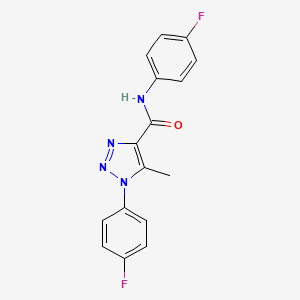 molecular formula C16H12F2N4O B2709725 N,1-bis(4-fluorophenyl)-5-methyl-1H-1,2,3-triazole-4-carboxamide CAS No. 866866-65-1