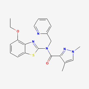 N-(4-ethoxybenzo[d]thiazol-2-yl)-1,4-dimethyl-N-(pyridin-2-ylmethyl)-1H-pyrazole-3-carboxamide