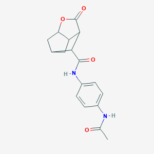 molecular formula C17H18N2O4 B270973 N-[4-(acetylamino)phenyl]-2-oxohexahydro-2H-3,5-methanocyclopenta[b]furan-7-carboxamide 