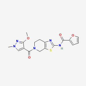 N-(5-(3-methoxy-1-methyl-1H-pyrazole-4-carbonyl)-4,5,6,7-tetrahydrothiazolo[5,4-c]pyridin-2-yl)furan-2-carboxamide