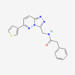 2-phenyl-N-((6-(thiophen-3-yl)-[1,2,4]triazolo[4,3-b]pyridazin-3-yl)methyl)acetamide