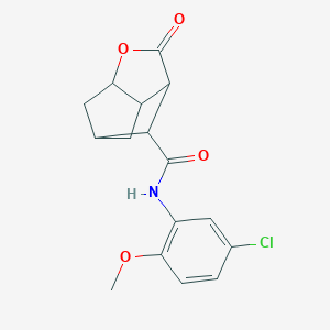 molecular formula C16H16ClNO4 B270974 N-(5-chloro-2-methoxyphenyl)-2-oxohexahydro-2H-3,5-methanocyclopenta[b]furan-7-carboxamide 