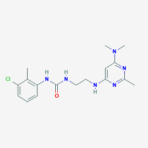 molecular formula C17H23ClN6O B2709746 1-(3-氯-2-甲基苯基)-3-(2-((6-(二甲基氨基)-2-甲基嘧啶-4-基)氨基)乙基)脲 CAS No. 1203242-20-9