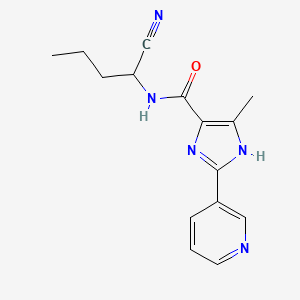 molecular formula C15H17N5O B2709747 N-(1-Cyanobutyl)-5-methyl-2-pyridin-3-yl-1H-imidazole-4-carboxamide CAS No. 2249434-08-8