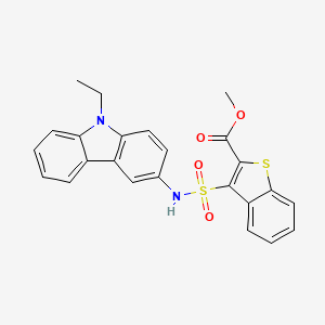 molecular formula C24H20N2O4S2 B2709750 methyl 3-[(9-ethyl-9H-carbazol-3-yl)sulfamoyl]-1-benzothiophene-2-carboxylate CAS No. 892360-15-5