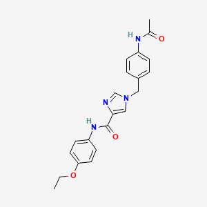 molecular formula C21H22N4O3 B2709757 1-(4-acetamidobenzyl)-N-(4-ethoxyphenyl)-1H-imidazole-4-carboxamide CAS No. 1251608-22-6
