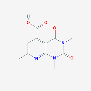 molecular formula C11H11N3O4 B2709758 1,3,7-三甲基-2,4-二氧代-1,2,3,4-四氢吡啶并[2,3-d]嘧啶-5-甲酸 CAS No. 115893-52-2