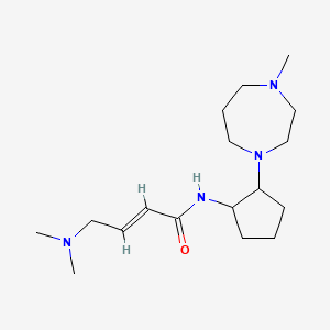 molecular formula C17H32N4O B2709760 (E)-4-(Dimethylamino)-N-[2-(4-methyl-1,4-diazepan-1-yl)cyclopentyl]but-2-enamide CAS No. 2411335-65-2