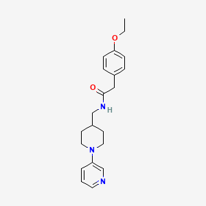 molecular formula C21H27N3O2 B2709763 2-(4-ethoxyphenyl)-N-((1-(pyridin-3-yl)piperidin-4-yl)methyl)acetamide CAS No. 2034226-84-9