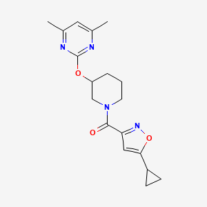 (5-Cyclopropylisoxazol-3-yl)(3-((4,6-dimethylpyrimidin-2-yl)oxy)piperidin-1-yl)methanone
