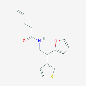 molecular formula C15H17NO2S B2709770 N-(2-(呋喃-2-基)-2-(噻吩-3-基)乙基)戊-4-烯酰胺 CAS No. 2097930-17-9