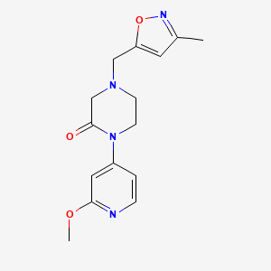 1-(2-Methoxypyridin-4-yl)-4-[(3-methyl-1,2-oxazol-5-yl)methyl]piperazin-2-one