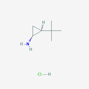 molecular formula C7H16ClN B2709784 (1R,2S)-2-Tert-butylcyclopropan-1-amine;hydrochloride CAS No. 2343963-72-2