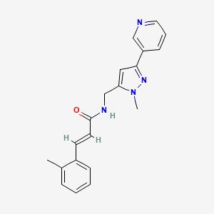 (E)-N-((1-methyl-3-(pyridin-3-yl)-1H-pyrazol-5-yl)methyl)-3-(o-tolyl)acrylamide