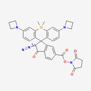 molecular formula C34H31N5O5Si B2709800 PA-JF646-Nhs CAS No. 2093120-32-0