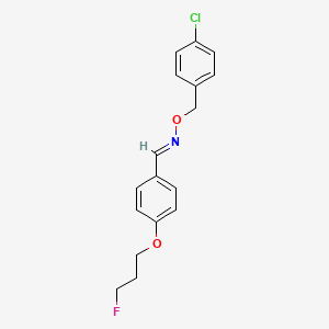 (E)-[(4-chlorophenyl)methoxy]({[4-(3-fluoropropoxy)phenyl]methylidene})amine