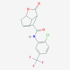 N-[2-chloro-5-(trifluoromethyl)phenyl]-2-oxohexahydro-2H-3,5-methanocyclopenta[b]furan-7-carboxamide