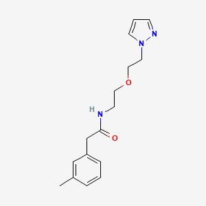 N-(2-(2-(1H-pyrazol-1-yl)ethoxy)ethyl)-2-(m-tolyl)acetamide