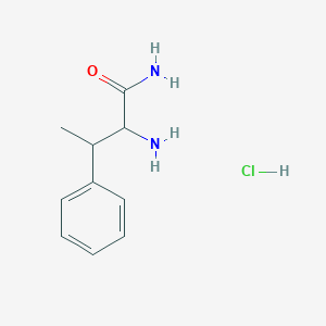molecular formula C10H15ClN2O B2709823 2-Amino-3-phenylbutanamide hydrochloride CAS No. 1803561-81-0