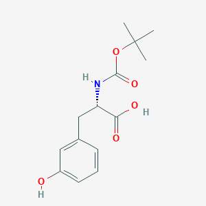 molecular formula C14H19NO5 B2709842 (S)-2-Tert-butoxycarbonylamino-3-(3-hydroxy-phenyl)-propionic acid CAS No. 90819-30-0
