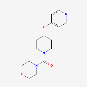 molecular formula C15H21N3O3 B2709845 吗啉基(4-(吡啶-4-氧基哌啶-1-基)甲酮 CAS No. 2034577-50-7