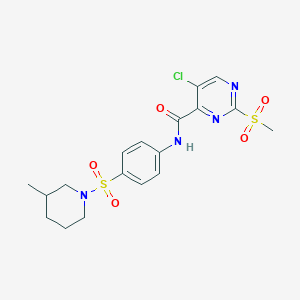 5-chloro-N-{4-[(3-methylpiperidin-1-yl)sulfonyl]phenyl}-2-(methylsulfonyl)pyrimidine-4-carboxamide
