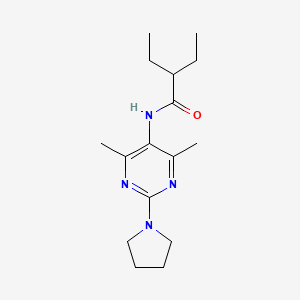 N-(4,6-dimethyl-2-(pyrrolidin-1-yl)pyrimidin-5-yl)-2-ethylbutanamide