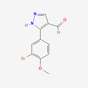 3-(3-bromo-4-methoxyphenyl)-1H-pyrazole-4-carbaldehyde