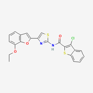 3-chloro-N-[4-(7-ethoxy-1-benzofuran-2-yl)-1,3-thiazol-2-yl]-1-benzothiophene-2-carboxamide