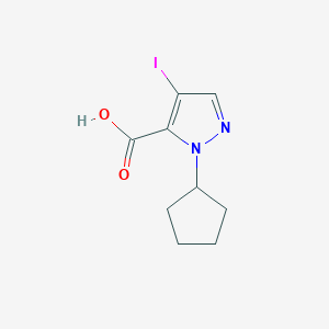 molecular formula C9H11IN2O2 B2709868 1-Cyclopentyl-4-iodo-1H-pyrazole-5-carboxylic acid CAS No. 1354706-68-5