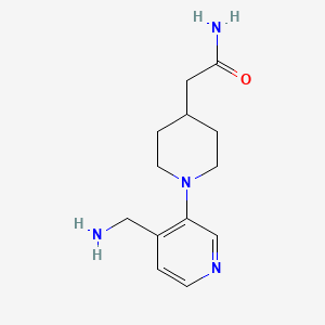 molecular formula C13H20N4O B2709870 2-[1-[4-(Aminomethyl)pyridin-3-yl]piperidin-4-yl]acetamide CAS No. 1513412-07-1