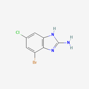 molecular formula C7H5BrClN3 B2709872 7-溴-5-氯-1H-苯并咪唑-2-胺 CAS No. 1388021-17-7