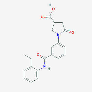 1-{3-[(2-Ethylanilino)carbonyl]phenyl}-5-oxo-3-pyrrolidinecarboxylic acid