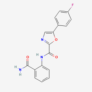 N-(2-carbamoylphenyl)-5-(4-fluorophenyl)oxazole-2-carboxamide