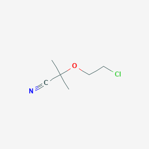 molecular formula C6H10ClNO B2709893 2-(2-Chloroethoxy)-2-methylpropanenitrile CAS No. 870562-14-4