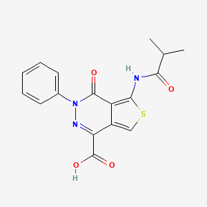 5-Isobutyramido-4-oxo-3-phenyl-3,4-dihydrothieno[3,4-d]pyridazine-1-carboxylic acid