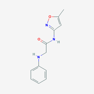 molecular formula C12H13N3O2 B270990 2-anilino-N-(5-methyl-3-isoxazolyl)acetamide 