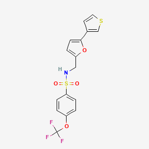N-((5-(thiophen-3-yl)furan-2-yl)methyl)-4-(trifluoromethoxy)benzenesulfonamide