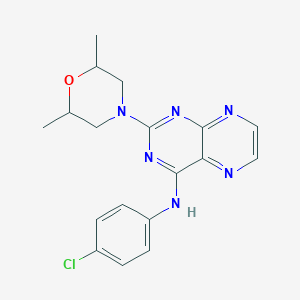 [2-(2,6-Dimethylmorpholin-4-yl)pteridin-4-yl](4-chlorophenyl)amine