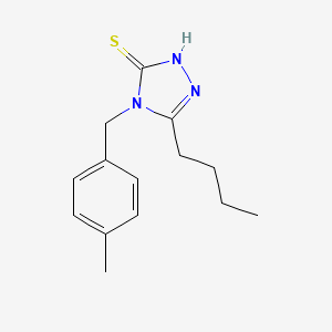 molecular formula C14H19N3S B2709908 5-butyl-4-(4-methylbenzyl)-2,4-dihydro-3H-1,2,4-triazole-3-thione CAS No. 866152-84-3