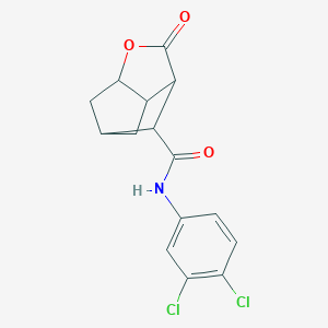 molecular formula C15H13Cl2NO3 B270991 N-(3,4-dichlorophenyl)-2-oxohexahydro-2H-3,5-methanocyclopenta[b]furan-7-carboxamide 