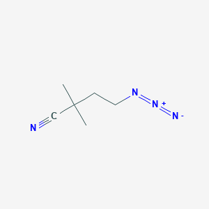 molecular formula C6H10N4 B2709921 4-Azido-2,2-dimethylbutanenitrile CAS No. 1484224-12-5