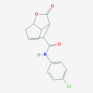 molecular formula C15H14ClNO3 B270994 N-(4-chlorophenyl)-2-oxohexahydro-2H-3,5-methanocyclopenta[b]furan-7-carboxamide 