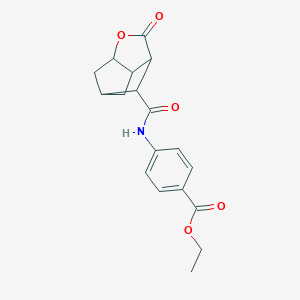 ethyl 4-{[(2-oxohexahydro-2H-3,5-methanocyclopenta[b]furan-7-yl)carbonyl]amino}benzoate