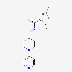 molecular formula C18H23N3O2 B2709950 2,5-二甲基-N-((1-(吡啶-4-基)哌啶-4-基)甲基)呋喃-3-甲酰胺 CAS No. 2034507-59-8