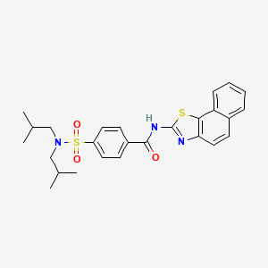 molecular formula C26H29N3O3S2 B2709953 4-(N,N-二异丁基磺酰氨基)-N-(萘并[2,1-d]噻唑-2-基)苯甲酰胺 CAS No. 361478-94-6