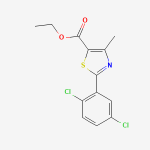 molecular formula C13H11Cl2NO2S B2709961 Ethyl 2-(2,5-dichlorophenyl)-4-methylthiazole-5-carboxylate CAS No. 2126163-30-0