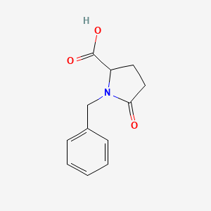 molecular formula C12H13NO3 B2709969 1-Benzyl-5-oxopyrrolidine-2-carboxylic acid CAS No. 78964-11-1