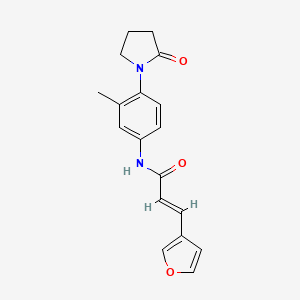 (E)-3-(furan-3-yl)-N-(3-methyl-4-(2-oxopyrrolidin-1-yl)phenyl)acrylamide