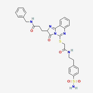 N-benzyl-3-{3-oxo-5-[({[2-(4-sulfamoylphenyl)ethyl]carbamoyl}methyl)sulfanyl]-2H,3H-imidazo[1,2-c]quinazolin-2-yl}propanamide
